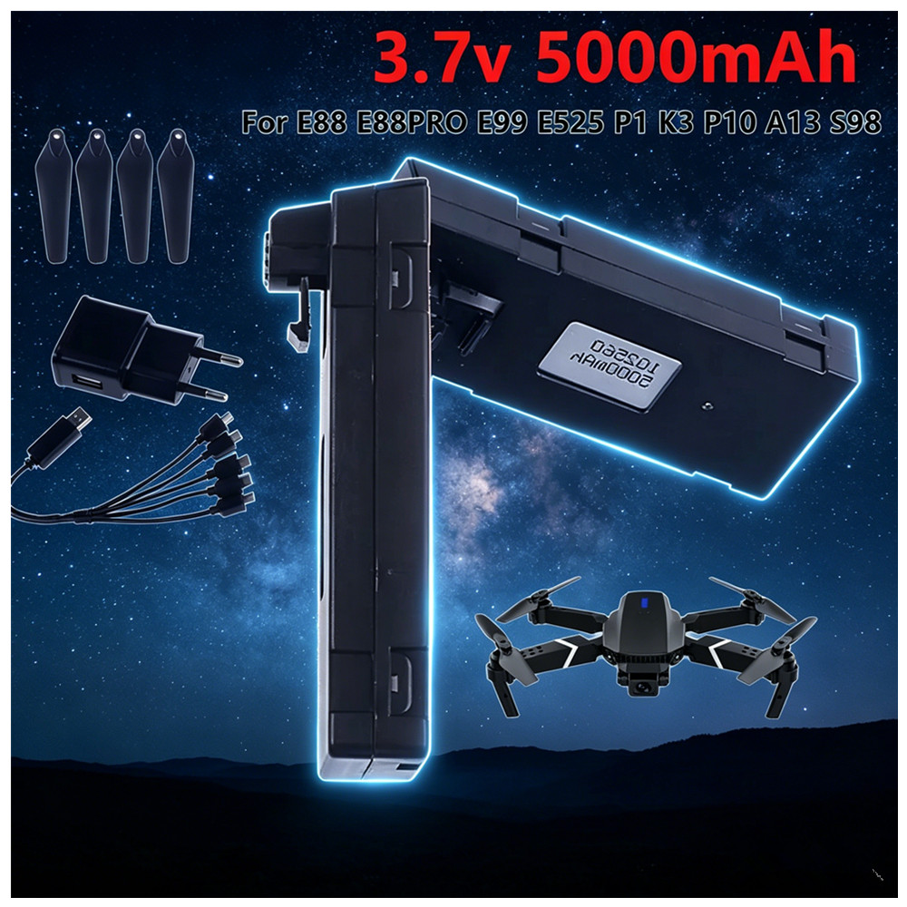 Drone Rc E88 Pro - 3.7V 5000mAh Şarj Edilebilir Li-ion Pil