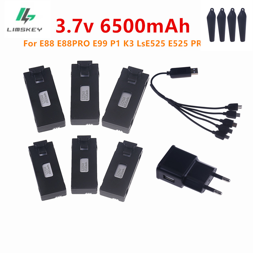 Drone Rc E88 Pro - 3.7V 6500Mah Lipo Pil ve Şarj