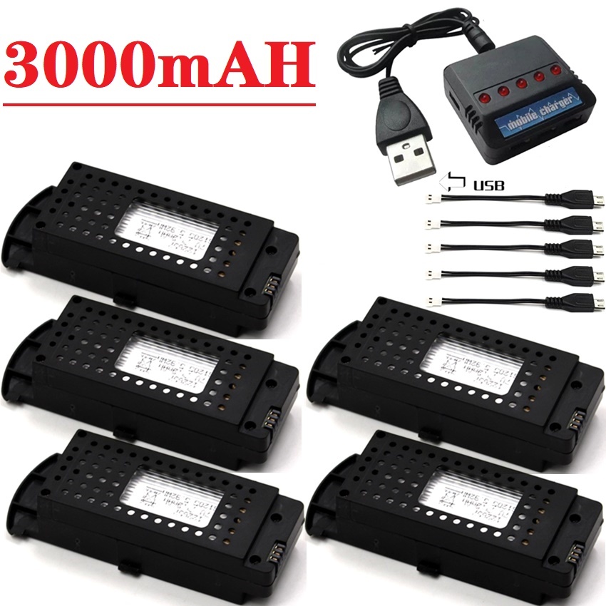 Drone Zll Rc - Q6 Drone Pil 3.7V 3000mAh G6