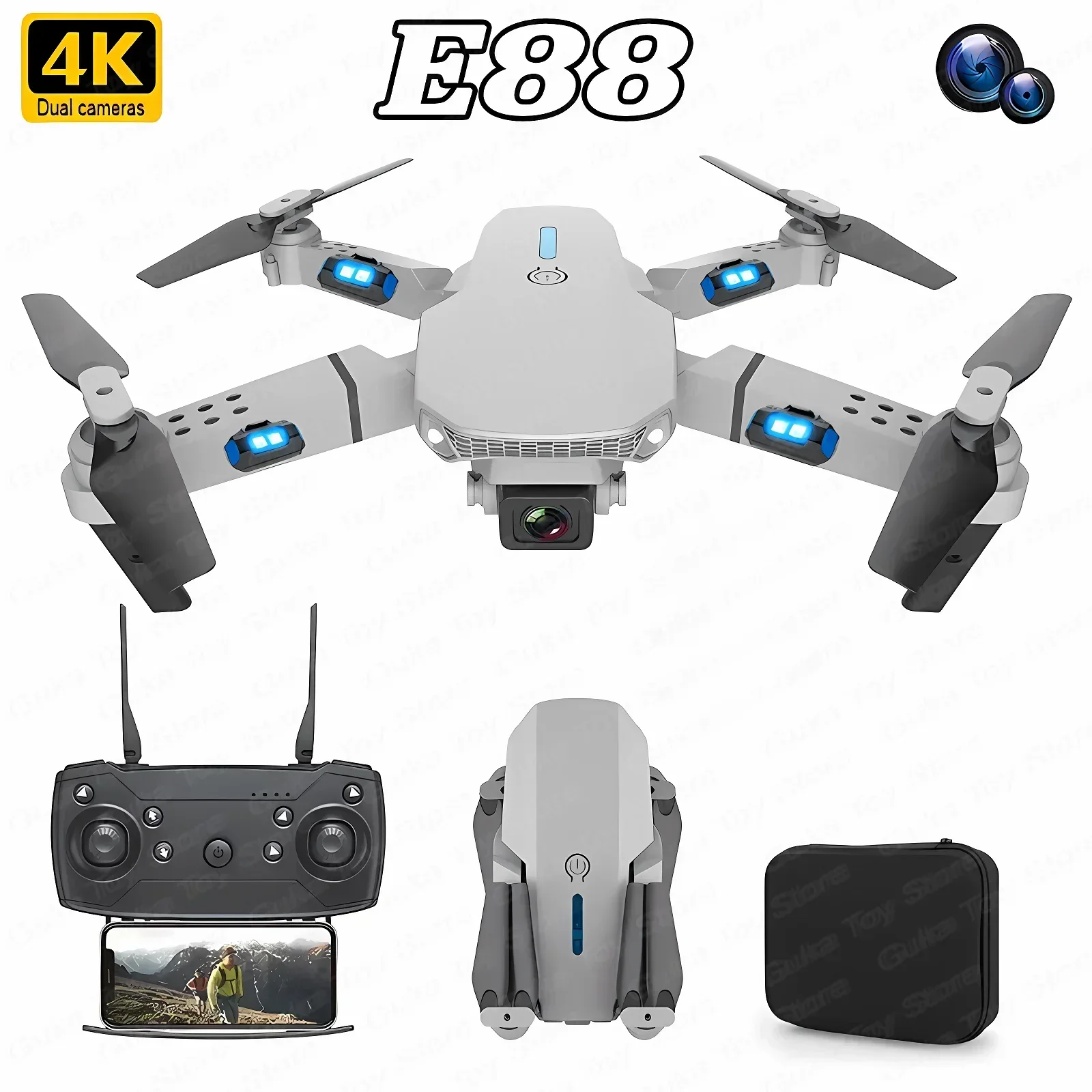 Drone Rc E88 Pro - E88 Pro WIFI FPV Drone Geniş