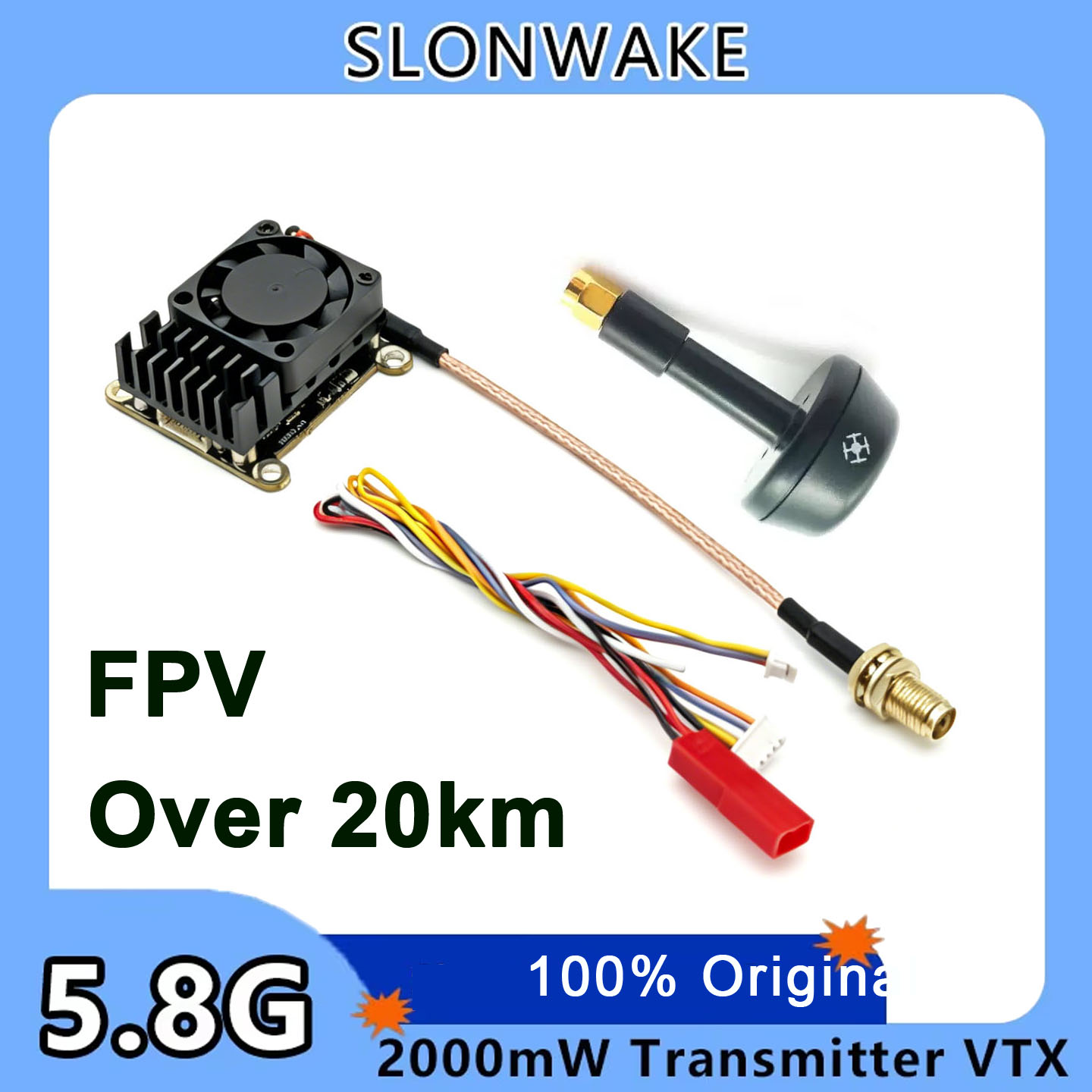 Vtx Video Transmitter - Yeni yükseltme 5.8Ghz 2W ayarlanabilir FPV