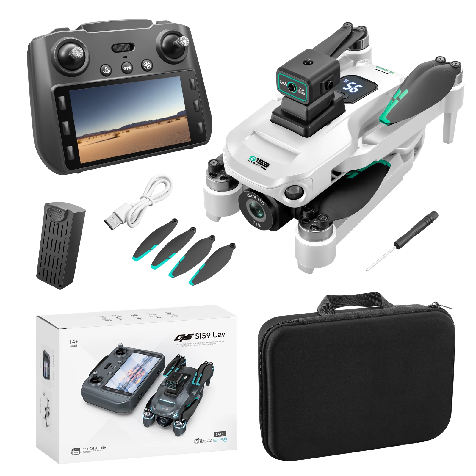Profesyonel S159 GPS Drone Ekr - Drone Rc Gps S159 incelemesi ve fiyatı