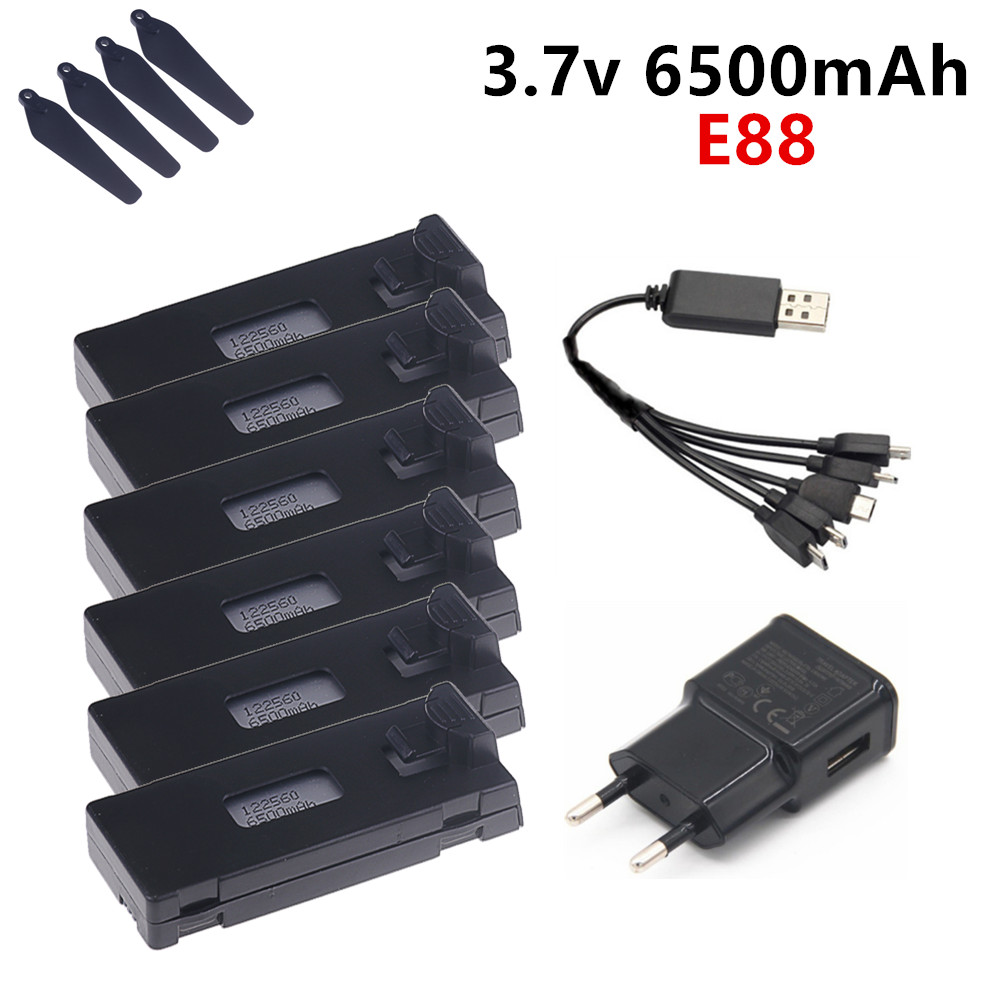 3.7V 6500mAh Lipo Pil E88 E88P - Drone E88 Rc Quadcopter incelemesi ve fiyatı