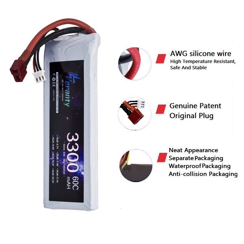 2S 7.4V LiPo Pil 3300mAh 60C A - Drone Rcs incelemesi ve fiyatı